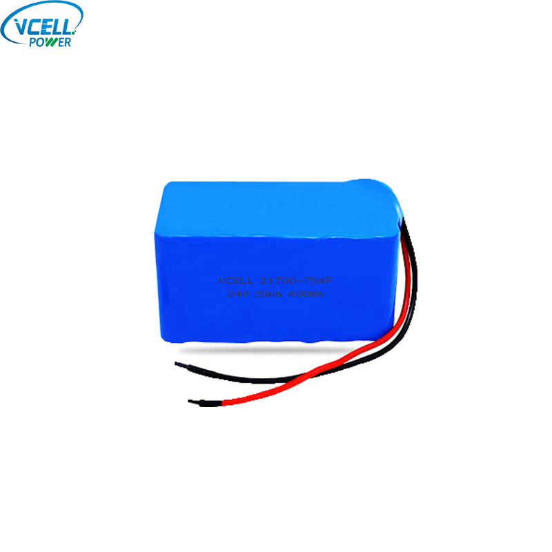 24V 20AH 21700 7S4P Li ion Pack Bateri