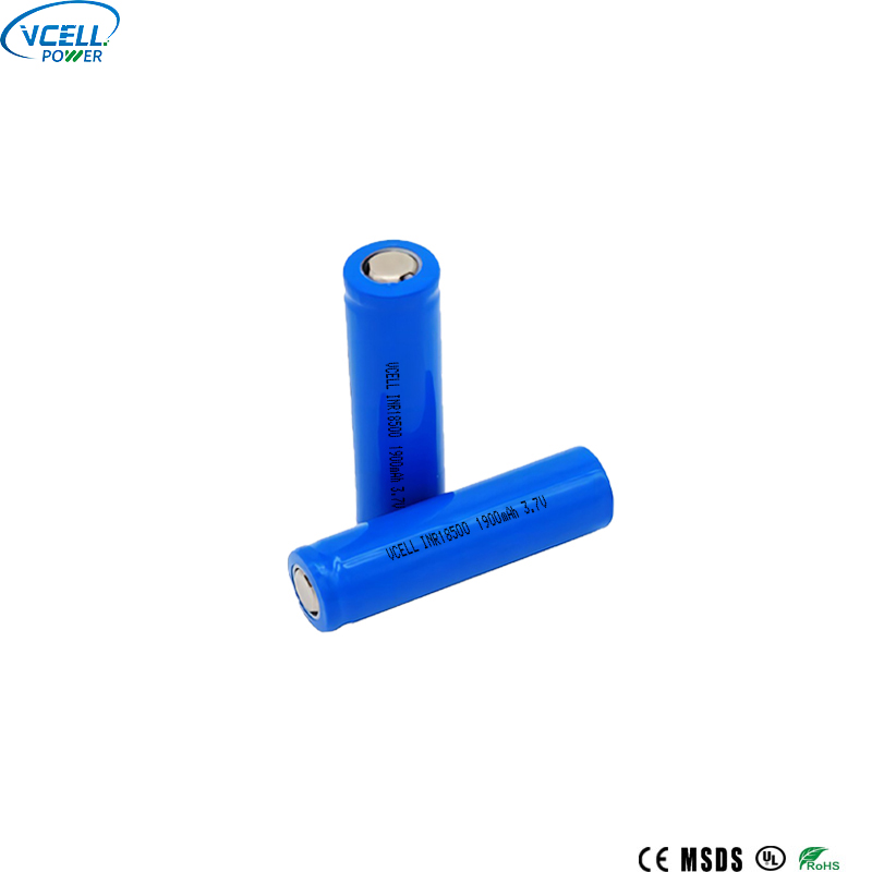 3.7V 1900mAh INR18500 Lithium ion bateri