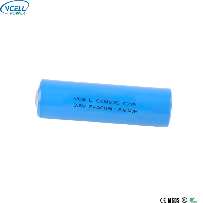 ER14505 3.6V 2400mAh AA Saiz Li Socl2 Bateri